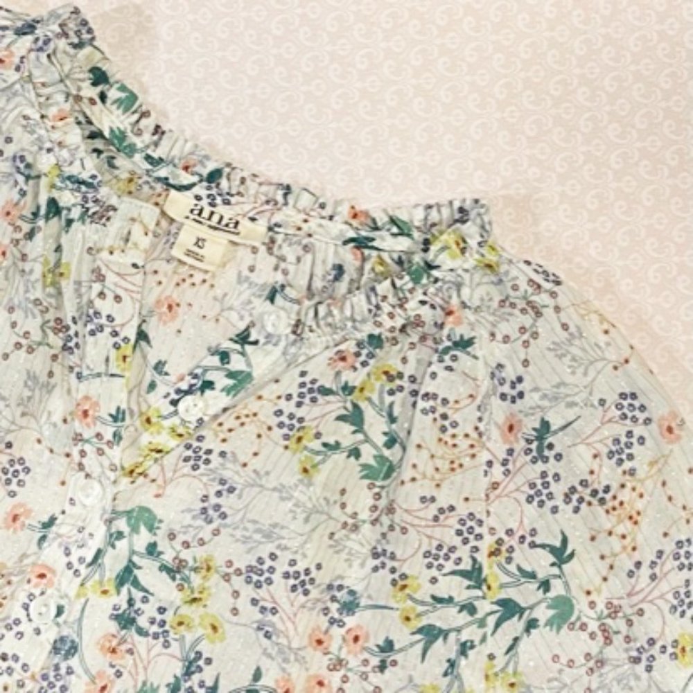 Sheer Floral Top by a.n.a.